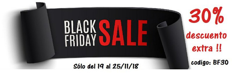 30% de descuento extra !!!  Black Friday esta semana!!!