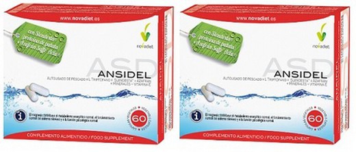 2 cajas de Ansidel ansiedad comer fumar Envio Gratis Novadiet