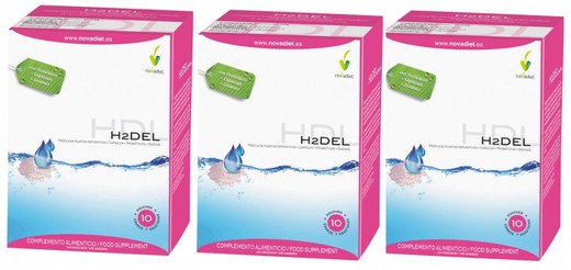 3  cajas H2Del Envio Gratis control de peso Novadiet