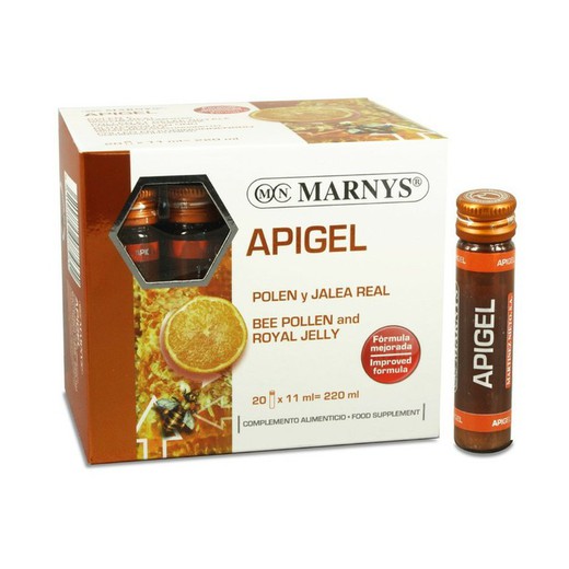 Apigel de Marnys polen y jalea 20 viales de 11 ml