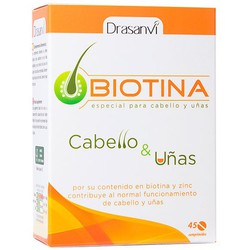 Biotina para cabello y uñas de Dransavi 45 comprimidos sin alérgenos