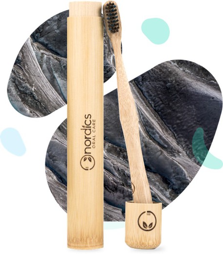 Brosse à dents pour enfants et étui en bambou bio