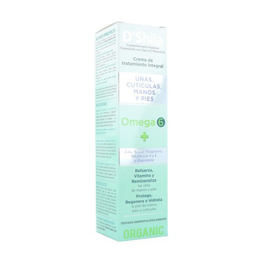 Crema manos  uñas  cuticulas y pies Omega 6 D'Shila