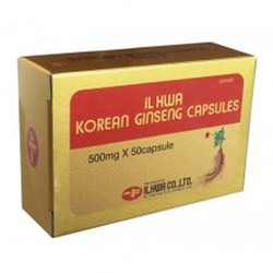 Ginseng coreano 500 mg 50 cap Tongil 100% Puro IL-HWA
