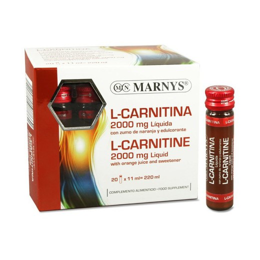 L-carnitine 2000 Marnys 20 flacons de 11 ml