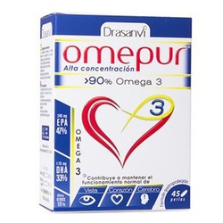 Omepur 3 45 perlas alta concentracion de Omega 3 Drasanvi