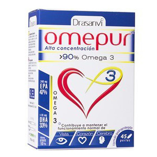 Omepur 3 45 perlas alta concentracion de Omega 3 Drasanvi