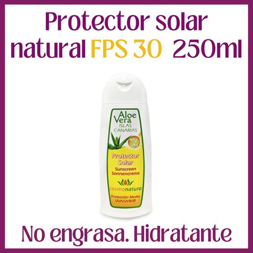 Natural Protetor solar SPF 30 hidratante 250ml de leite.