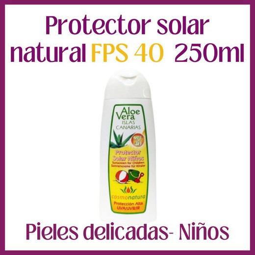 Crème solaire naturelle SPF 40 hydratantenfants 250ml et la peau sensible.