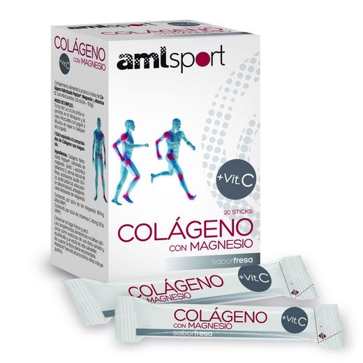 Colageno Magnesio Vitamina C Ana Maria La Justicia  AMLSPORT sticks fresa
