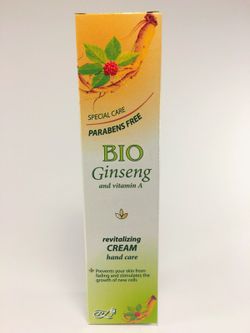 Crema protectora manos y uñas sin parabenos Bio Ginseng
