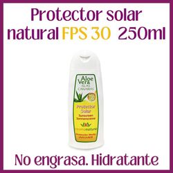 Protector solar natural FPS 30 hidratante 250ml.