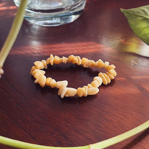 Pulsera piedra Topacio Dorado